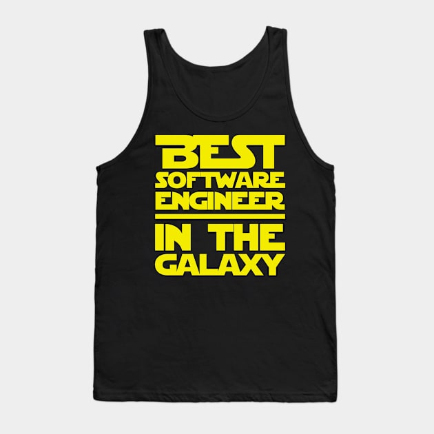 Best Software Engineer In The Galaxy Tank Top by fromherotozero